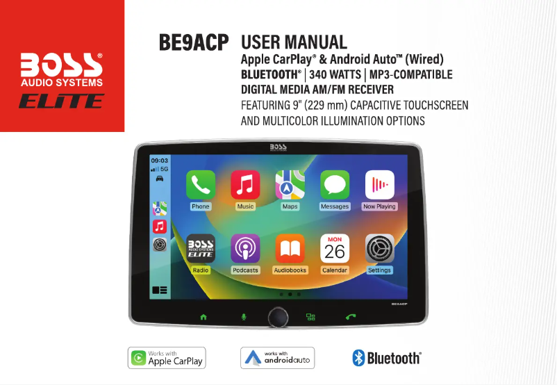 Image de la première page du manuel de l'appareil BE9ACP