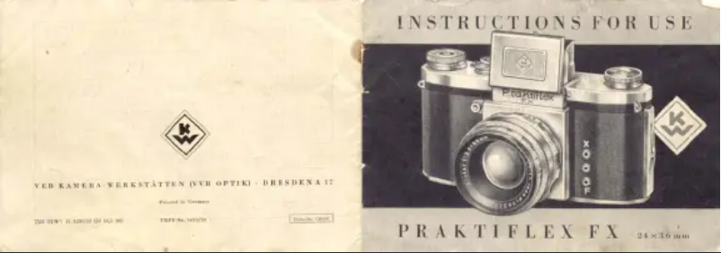 Page 1 de la notice Manuel utilisateur Pentacon FX