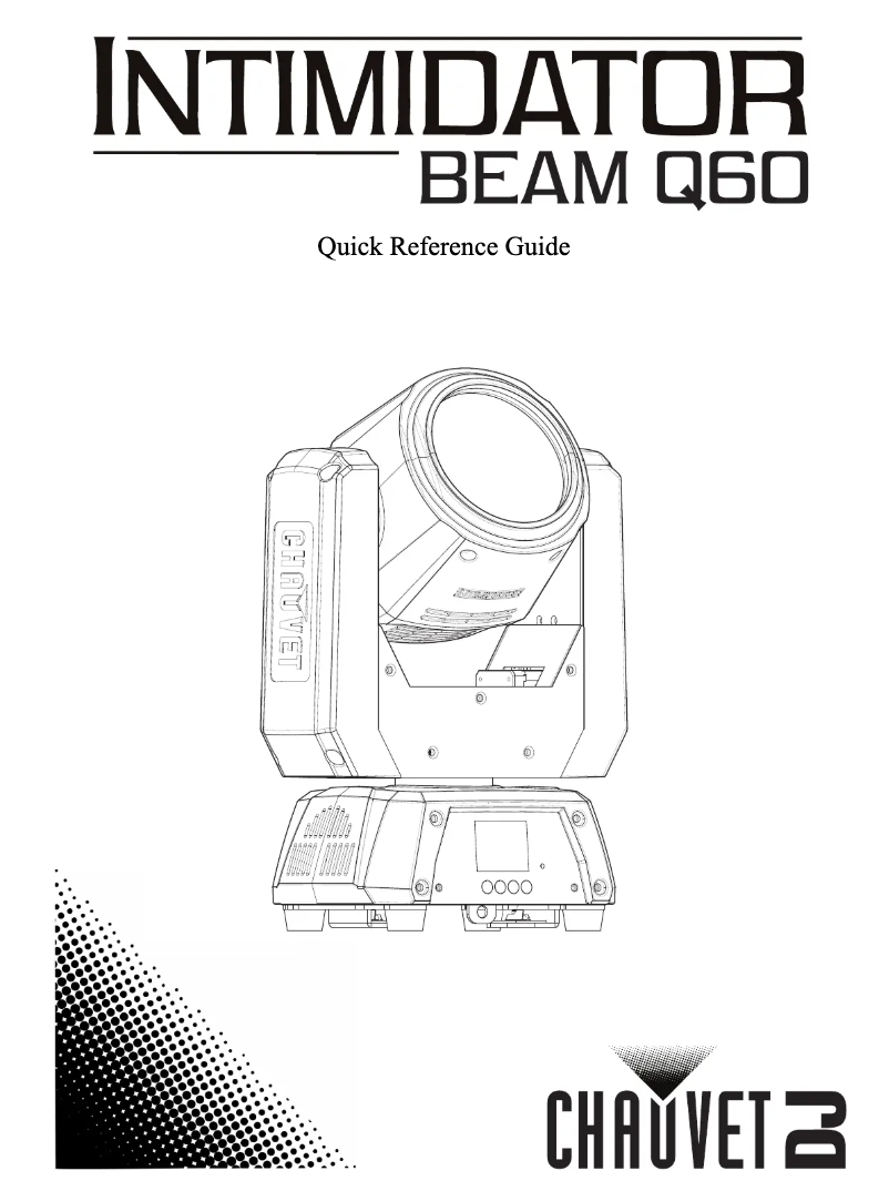 Image de la première page du manuel de l'appareil Intimidator Beam Q60
