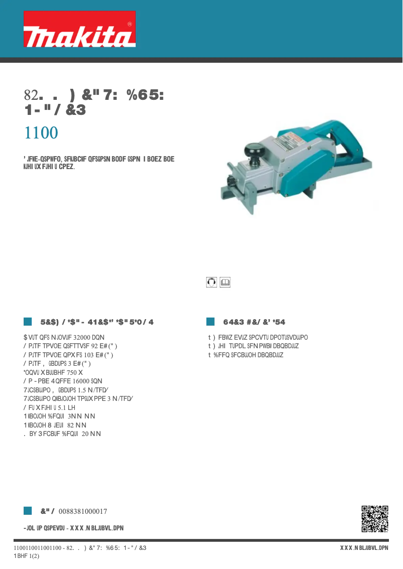 Image de la première page du manuel de l'appareil 1100