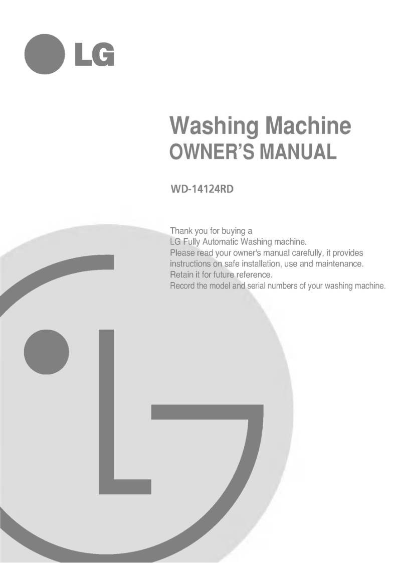 Page 1 de la notice Manuel utilisateur LG WD-14121RD