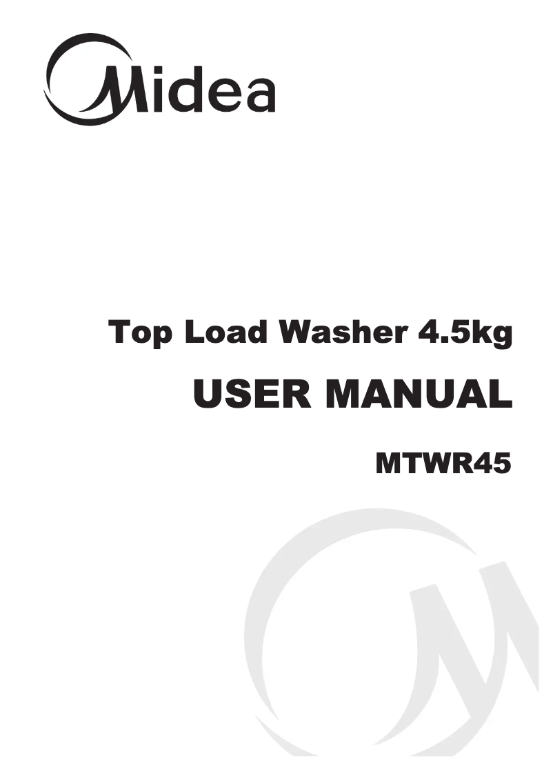 Image de la première page du manuel de l'appareil MTWR45