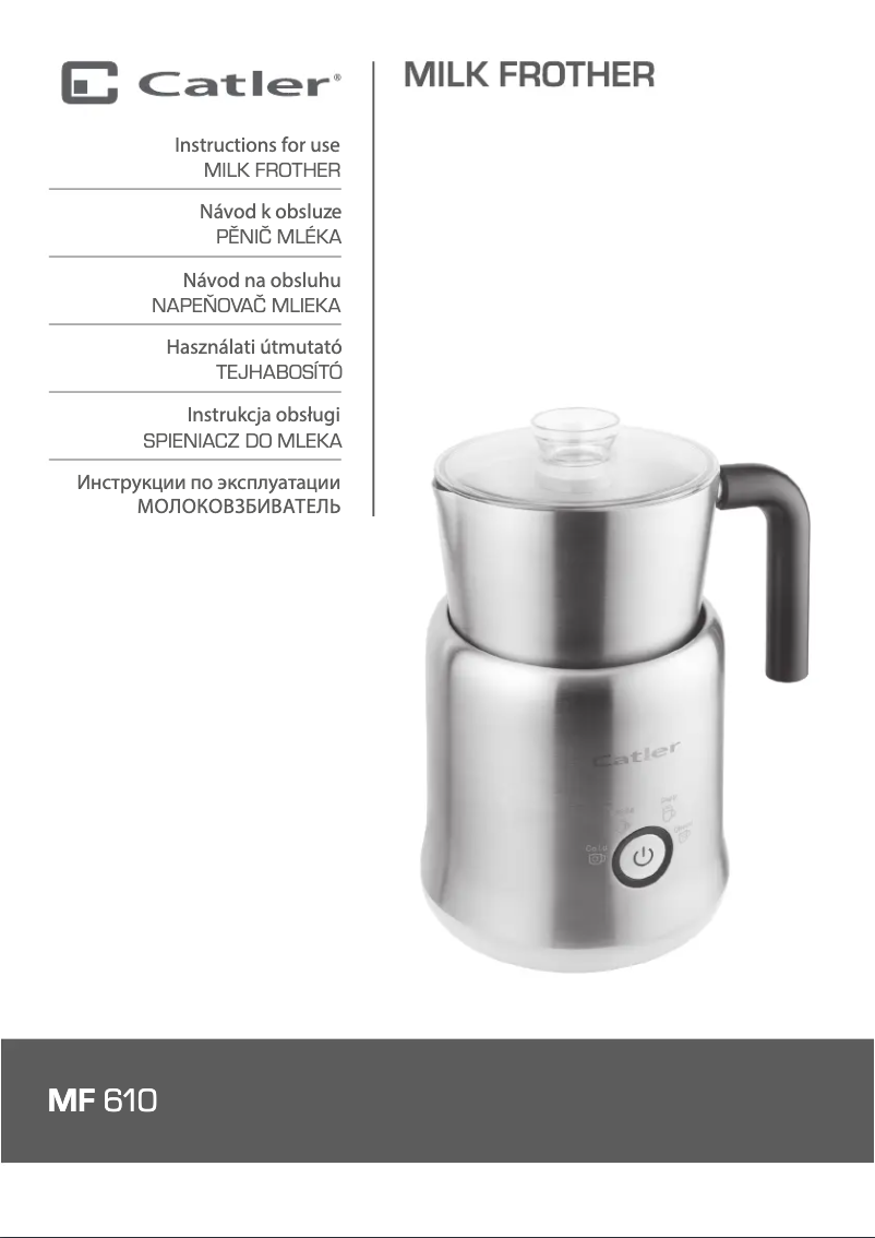 Page n°1 - Manuel utilisateur Catler MF 610