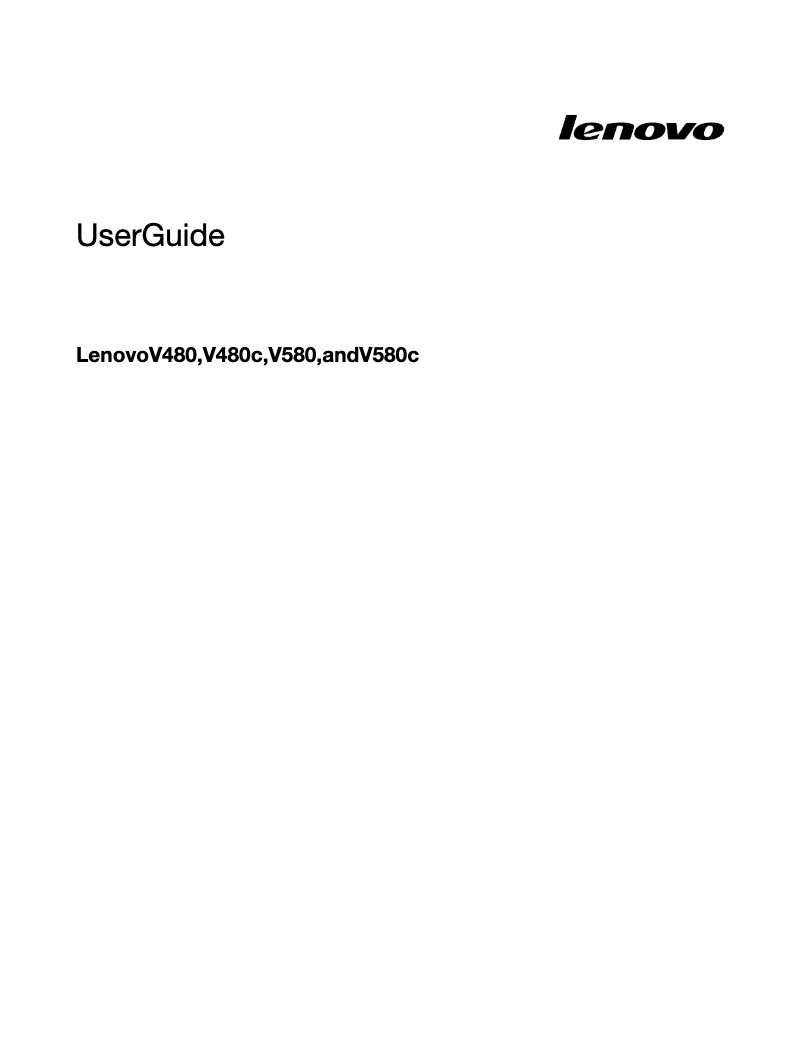 Page n°1 - Manuel utilisateur Lenovo V480c