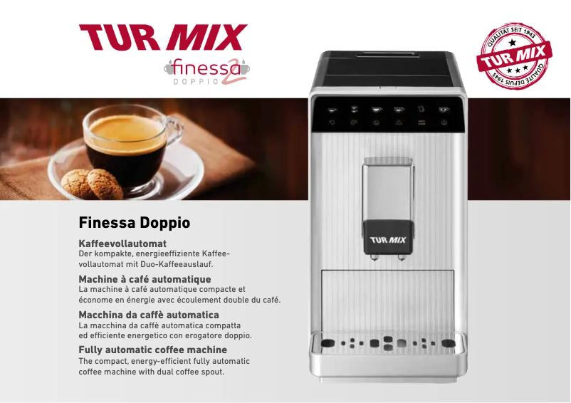 Image de la première page du manuel de l'appareil Finessa Doppio
