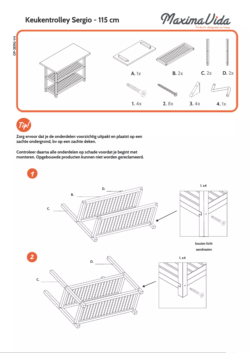 Page 1 de la notice Manuel utilisateur MaximaVida Sergio