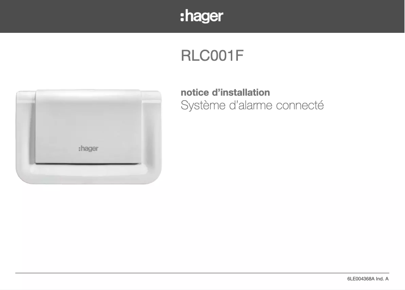 Page 1 de la notice Manuel utilisateur Hager RLA010T