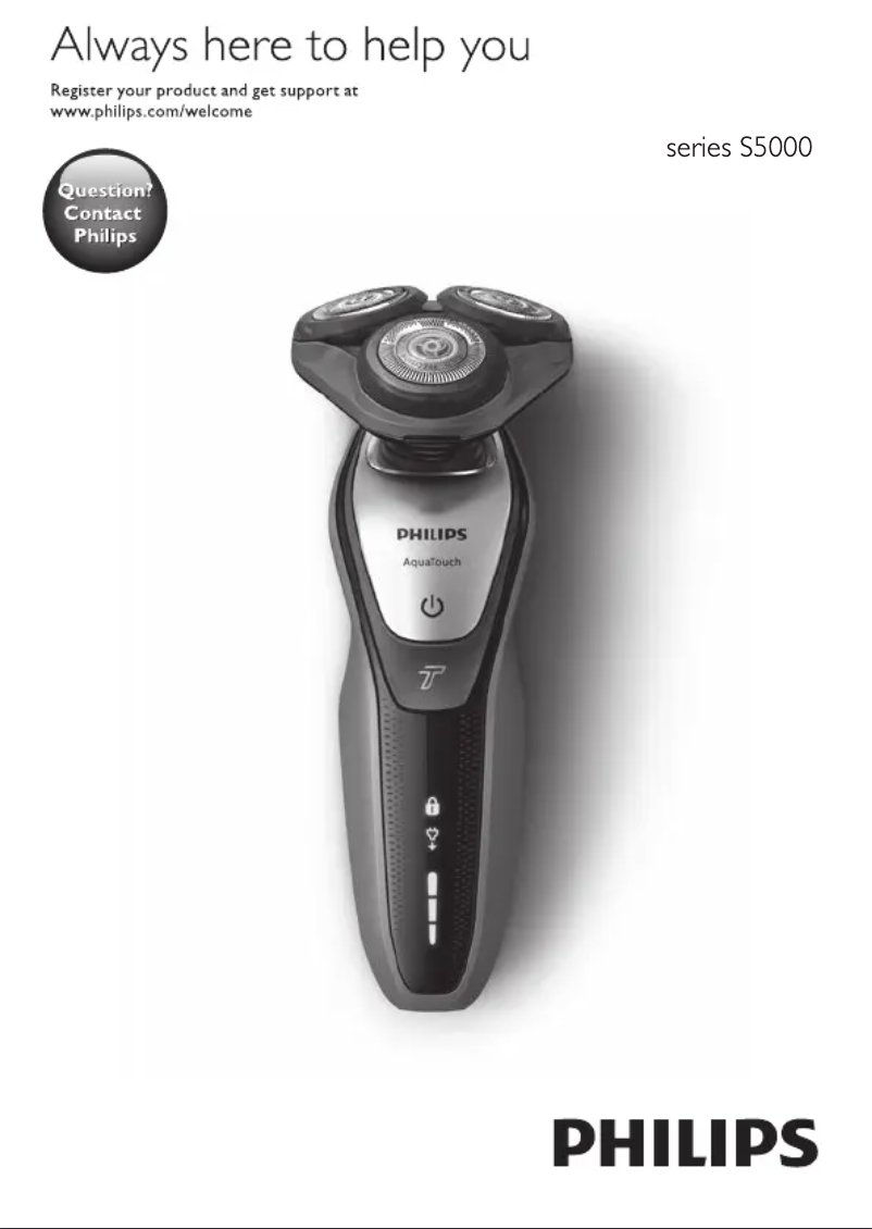Page 1 de la notice Manuel utilisateur Philips SHAVER Series 5000 S5370