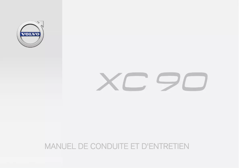 Image de la première page du manuel de l'appareil XC90 (2016)