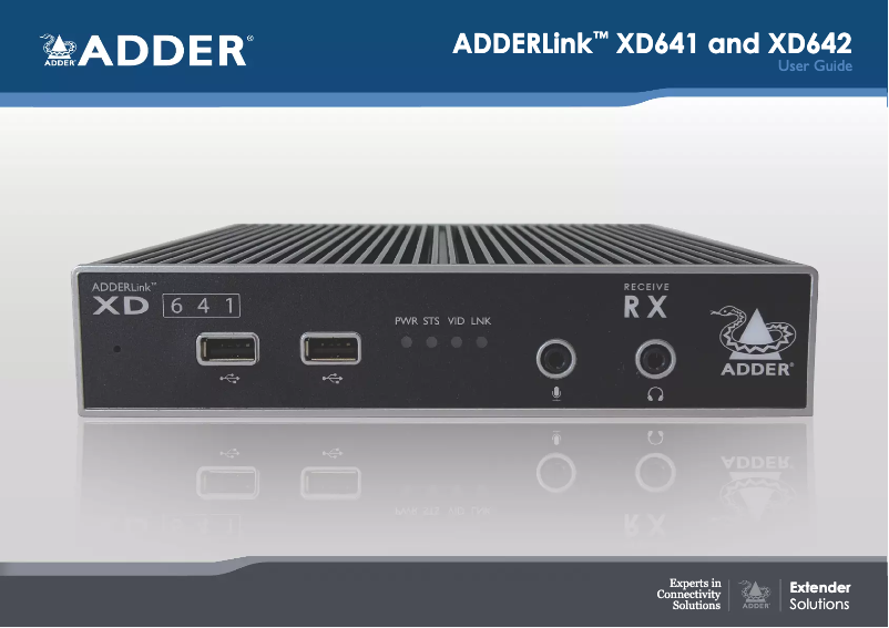 Page 1 de la notice Manuel utilisateur Adder XD642P-DP