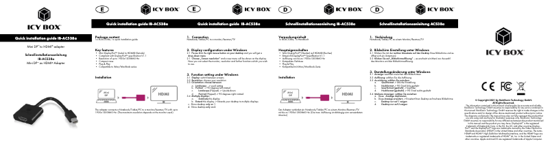 Page n°1 - Manuel utilisateur Icy Box IB-AC538a
