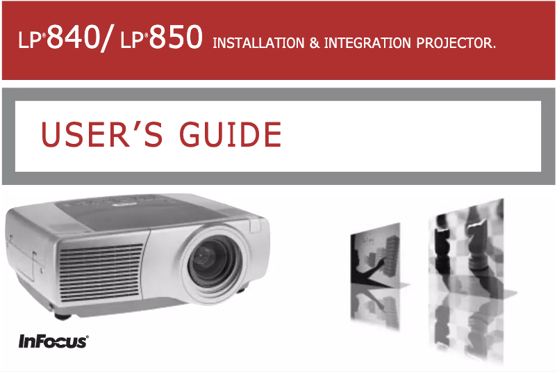 Page 1 de la notice Manuel utilisateur InFocus LP840