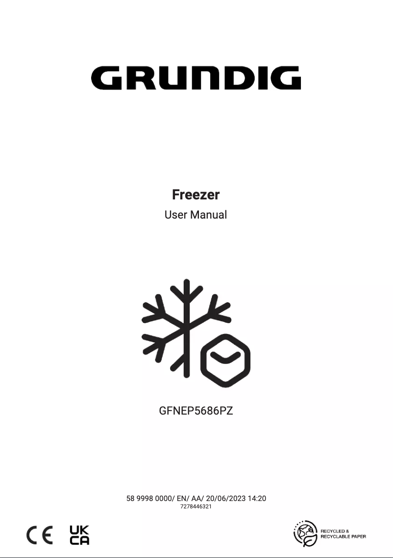 Page 1 de la notice Manuel utilisateur Grundig GFNEP5686PZ