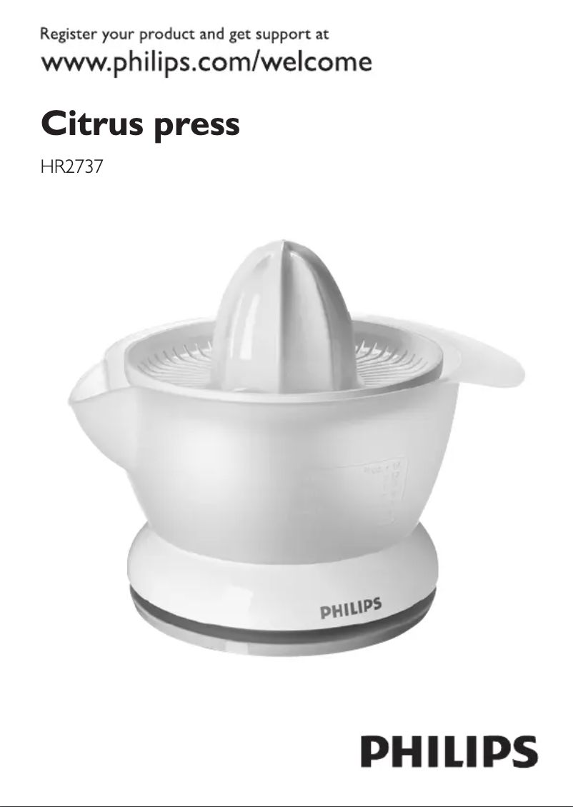 Page n°1 - Manuel utilisateur Philips Daily Collection HR2737