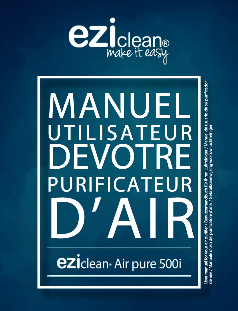 Page 1 de la notice Manuel utilisateur EZIclean Air pure 500i