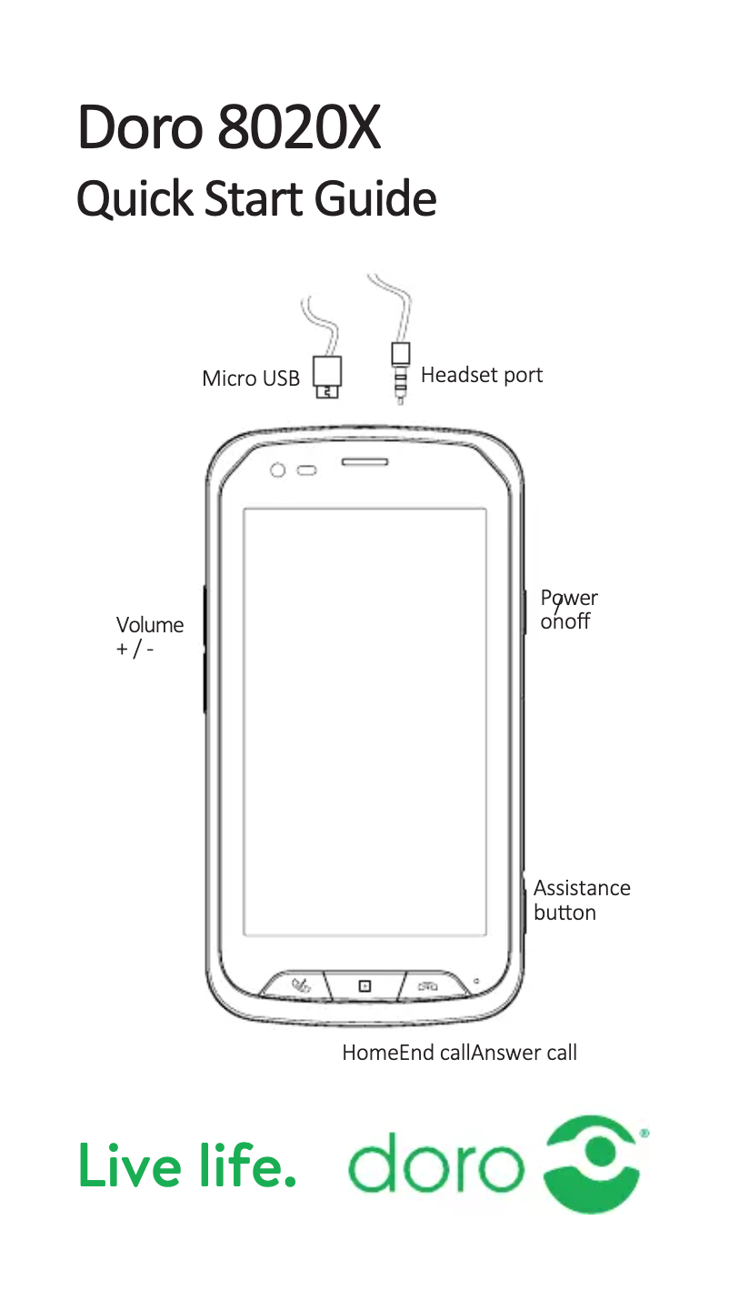 Page 1 de la notice Manuel utilisateur Doro 8020X