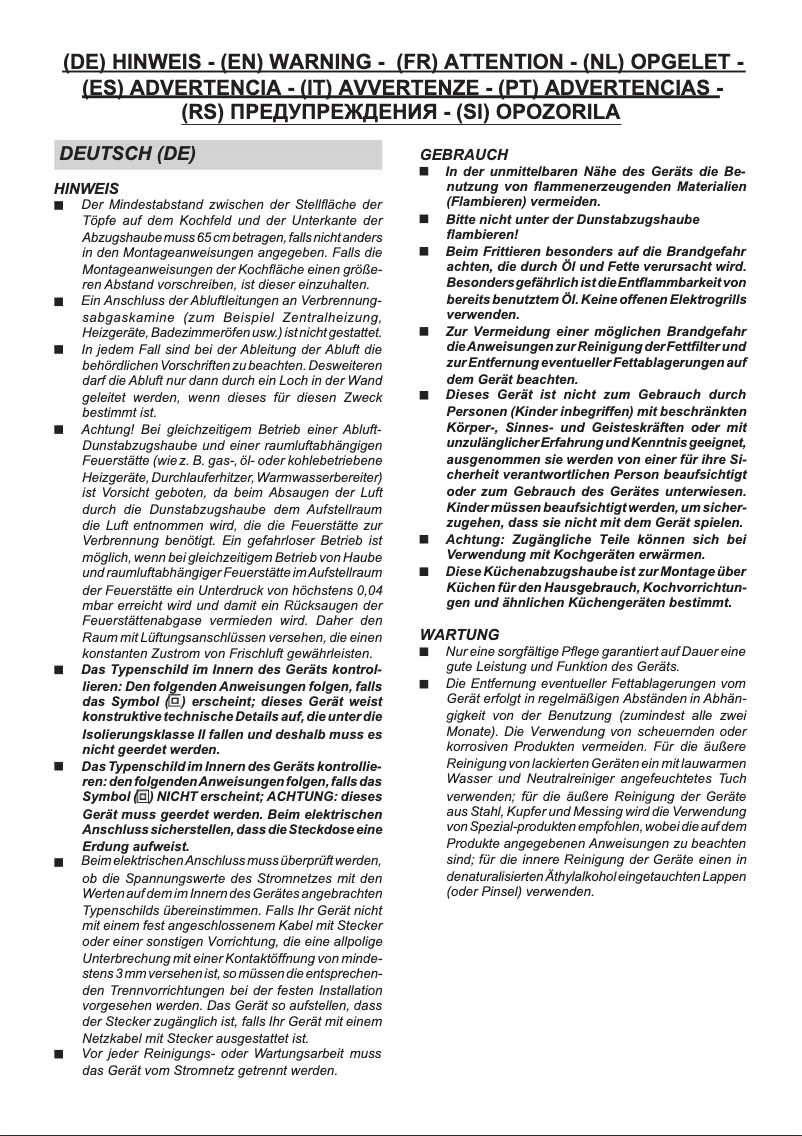 Page 1 de la notice Manuel utilisateur Vitrokitchen CD651R