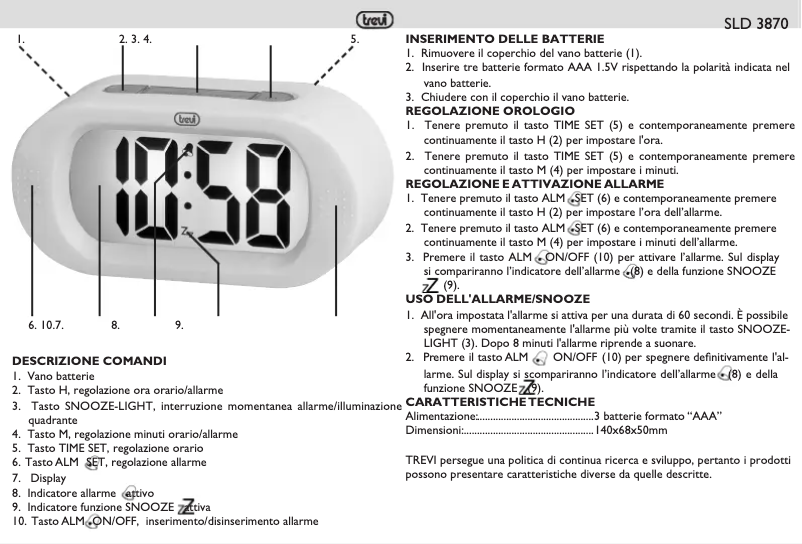 Image de la première page du manuel de l'appareil SLD 3870