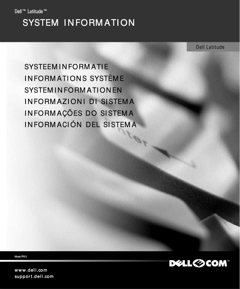 Page 1 de la notice Manuel utilisateur Dell Latitude 500