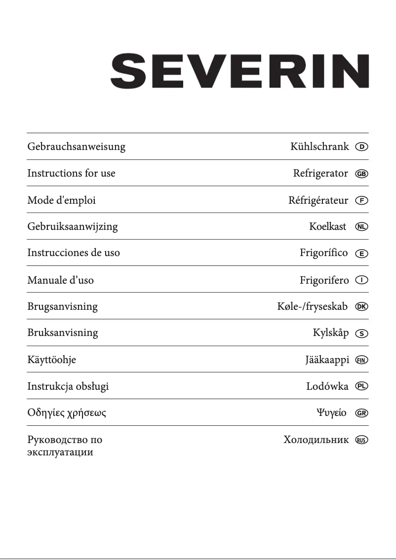 Page n°1 - Manuel utilisateur Severin KS 9773