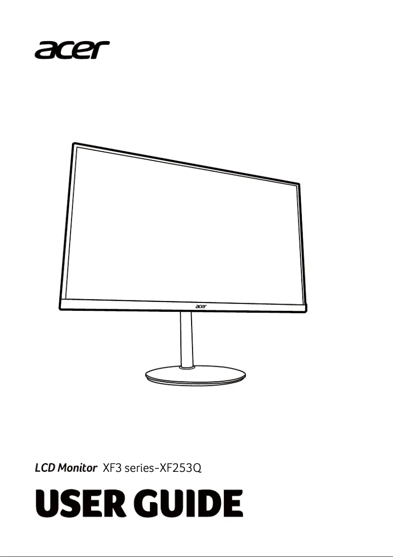 Image de la première page du manuel de l'appareil XF253QX