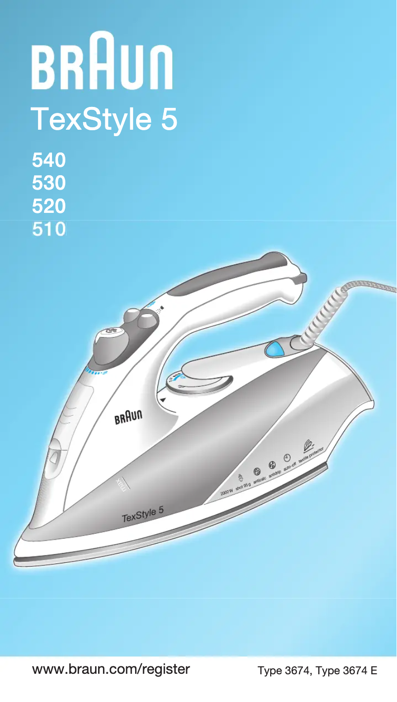 Page 1 de la notice Manuel utilisateur Braun TexStyle 5 510