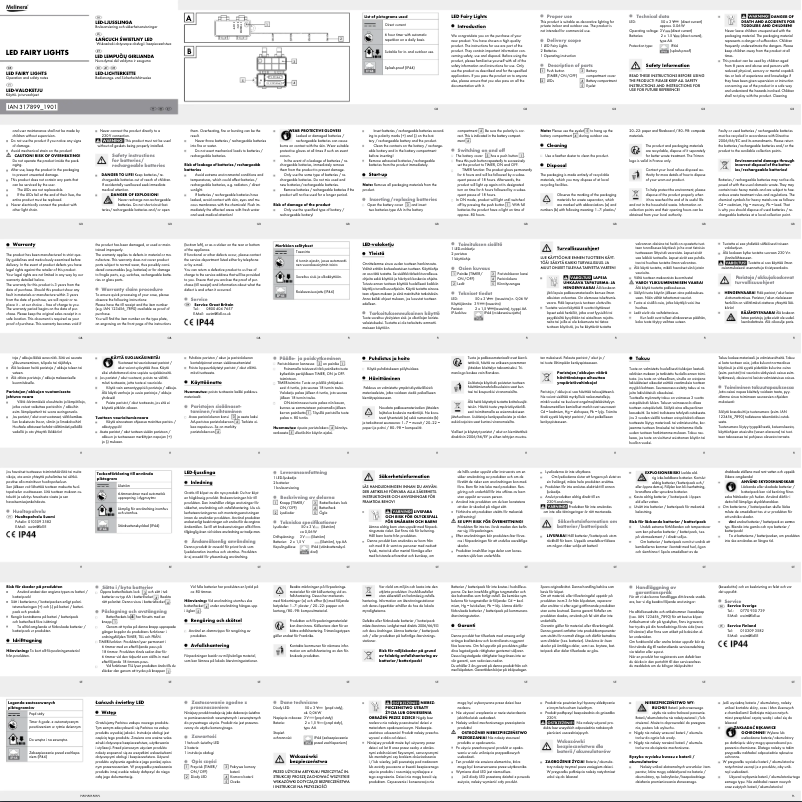 Page 1 de la notice Manuel utilisateur Melinera HG05409A