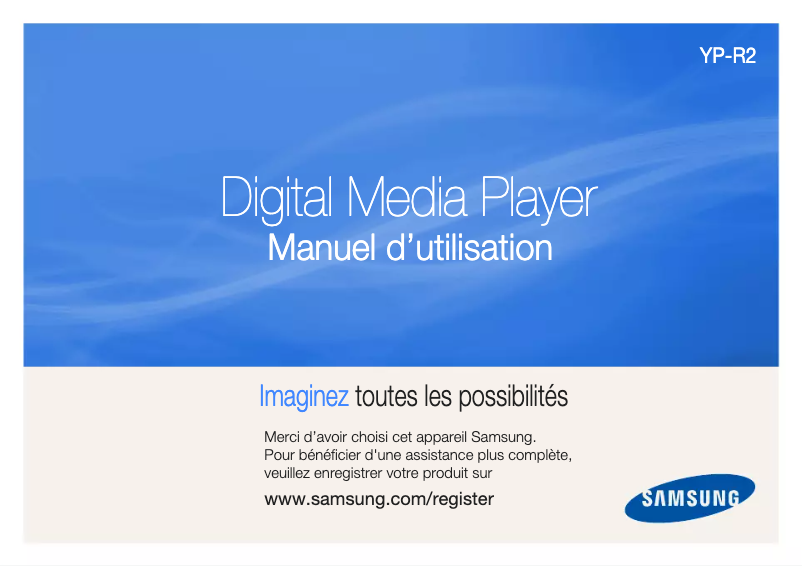 Image de la première page du manuel de l'appareil YP-R2AB