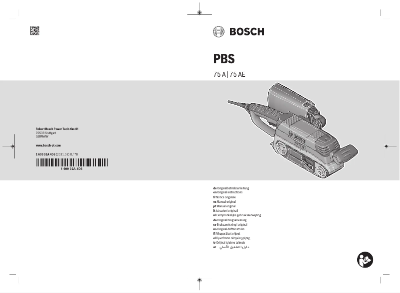 Page n°1 - Manuel utilisateur Bosch PBS 7 AE