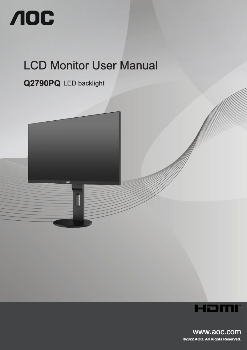 Image de la première page du manuel de l'appareil Q2790PQ