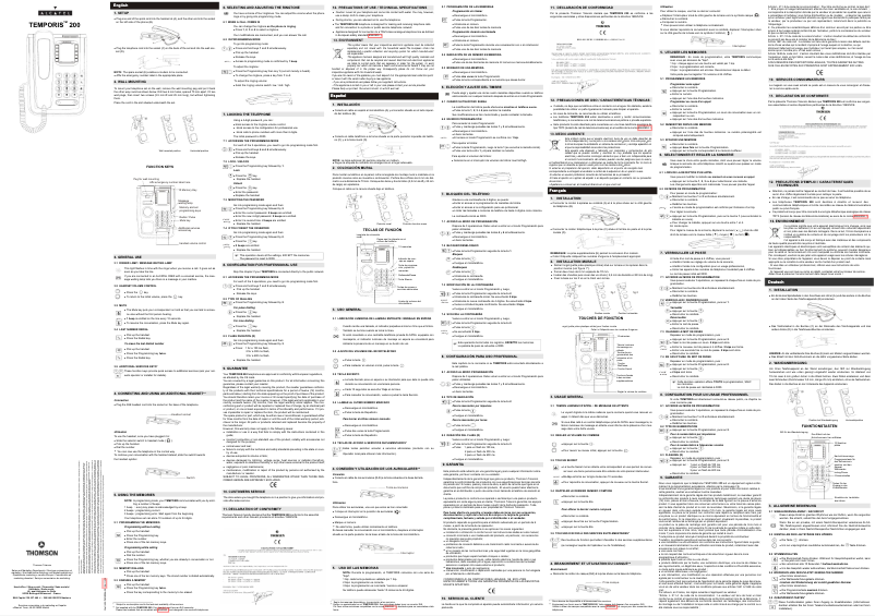 Página 1 del manual Manual de usuario Alcatel Temporis 200