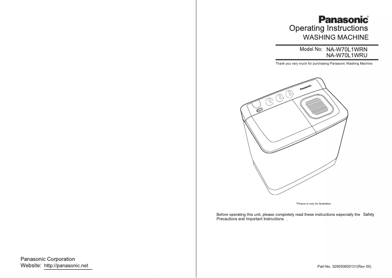 Image de la première page du manuel de l'appareil NA-W70L1