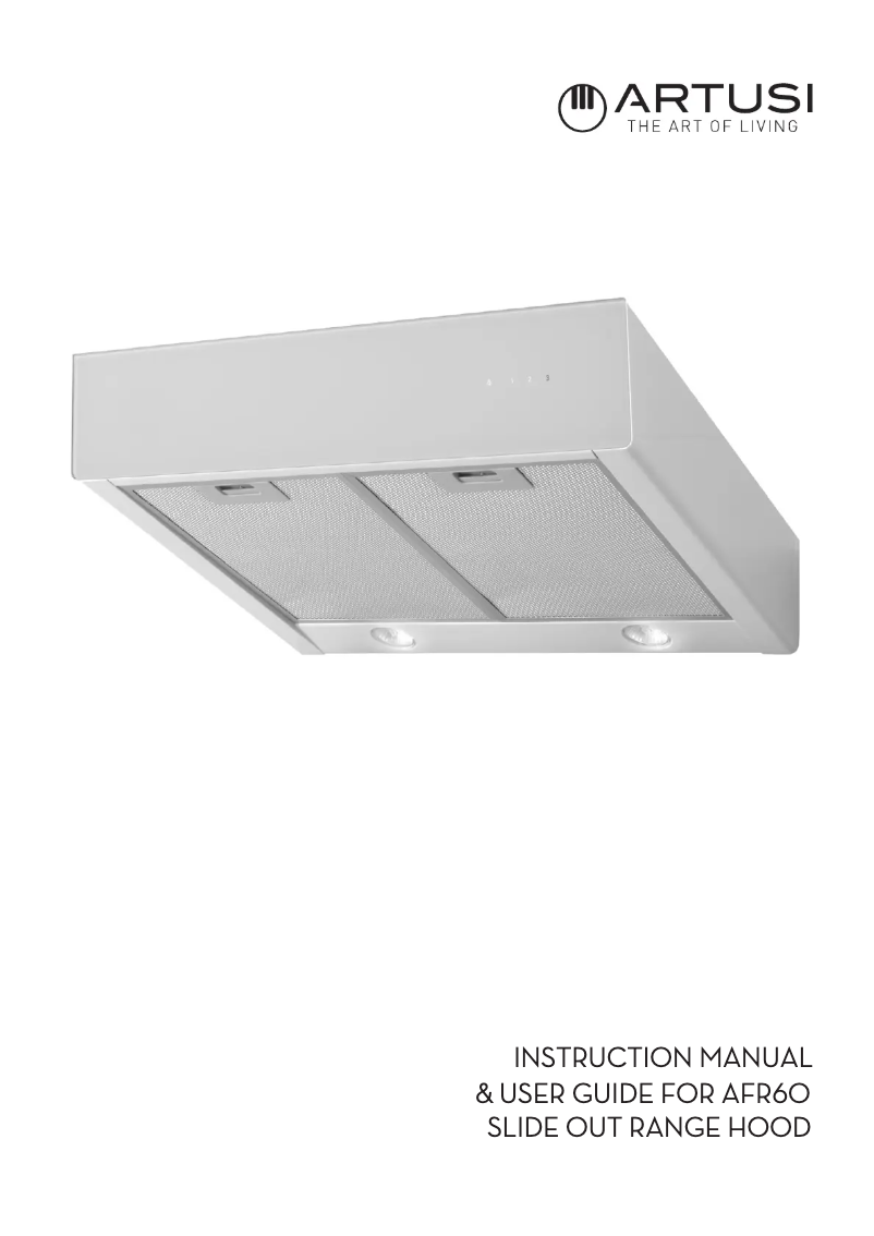 Page 1 de la notice Manuel utilisateur Artusi AFR60S