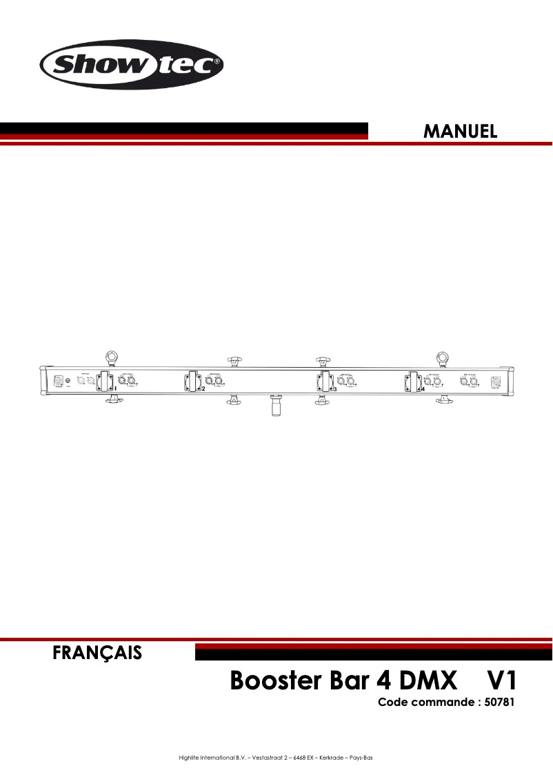 Image de la première page du manuel de l'appareil DMX Booster Bar 4
