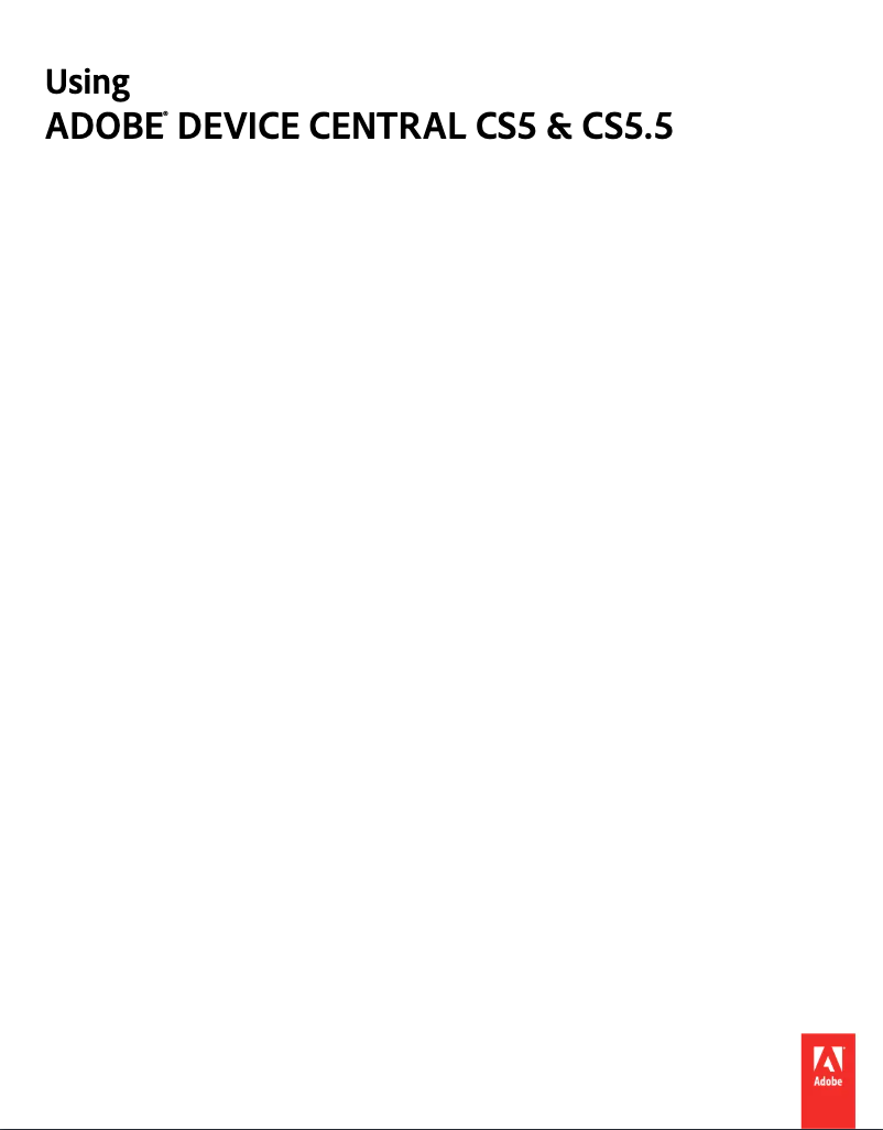 Page 1 de la notice Manuel utilisateur Adobe Device Central CS5.5