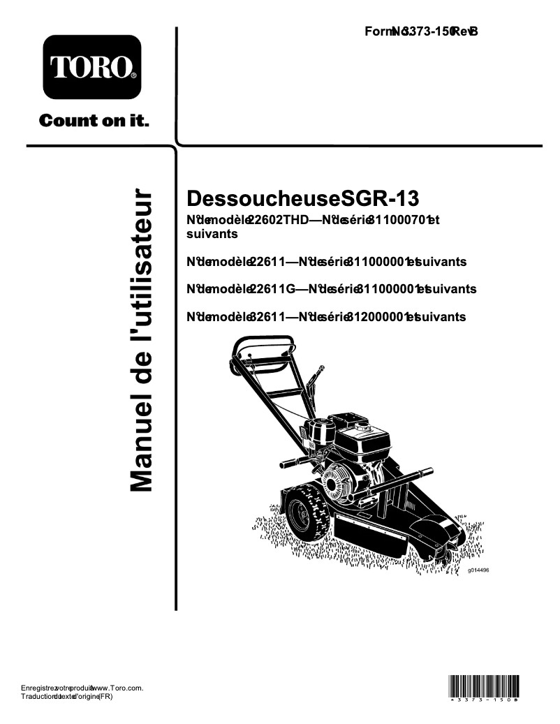 Image de la première page du manuel de l'appareil 22611