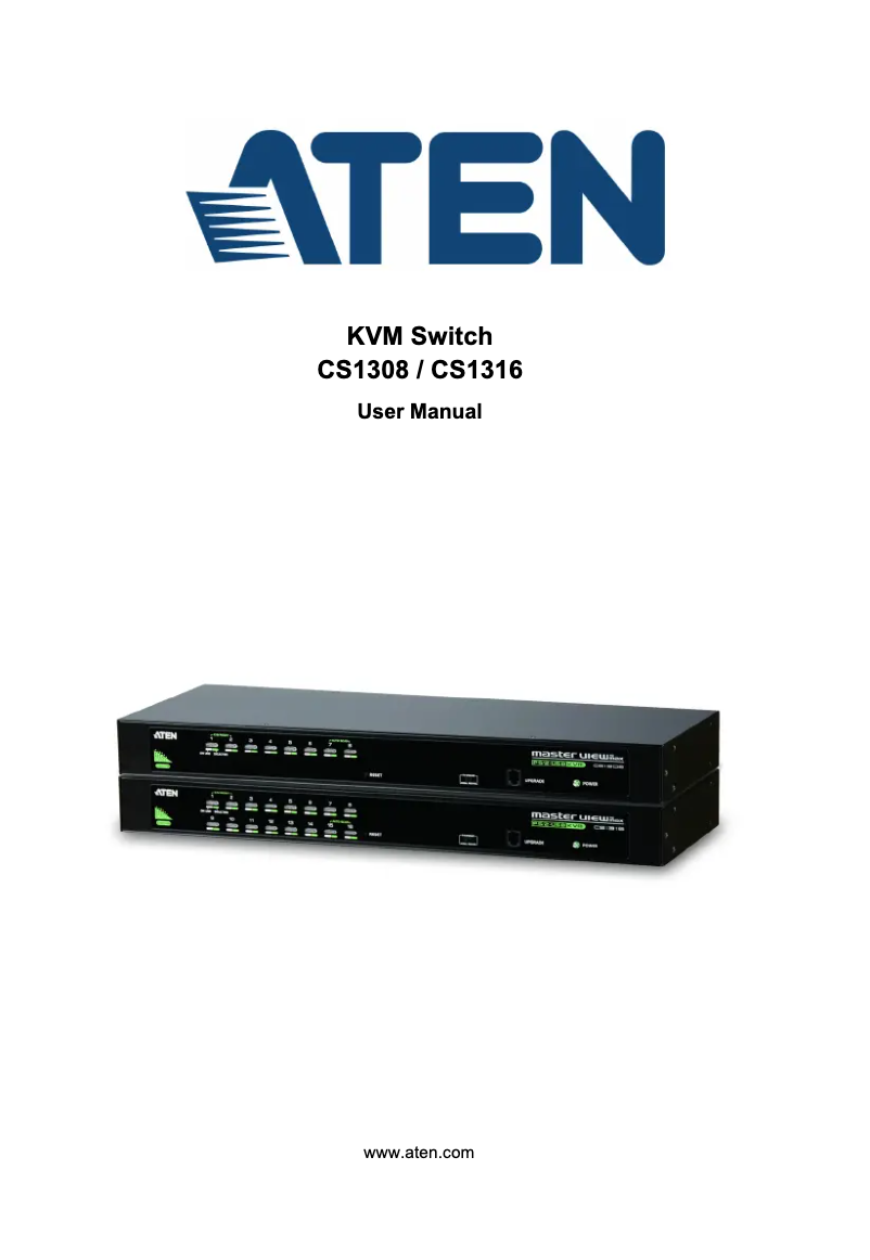 Page 1 de la notice Manuel utilisateur ATen CS1308