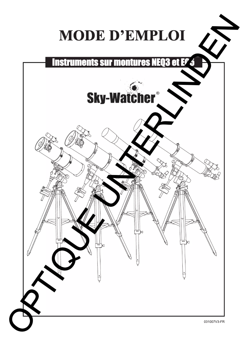 Página 1 del manual Manual de usuario Sky-Watcher NEQ3