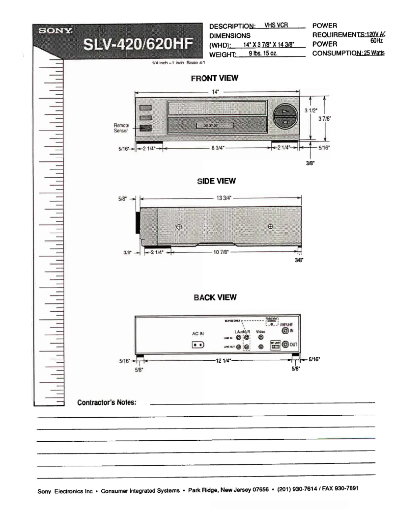 Image de la première page du manuel de l'appareil SLV-620HF