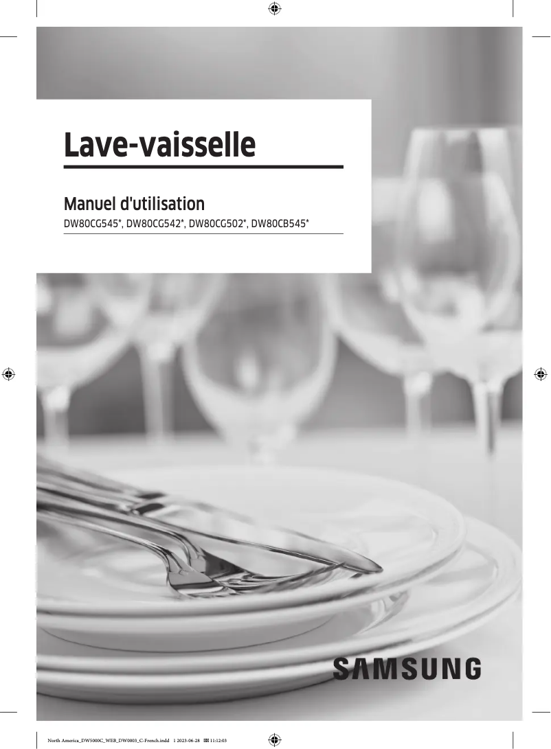 Página 1 del manual Manual de usuario Samsung DW80CG545