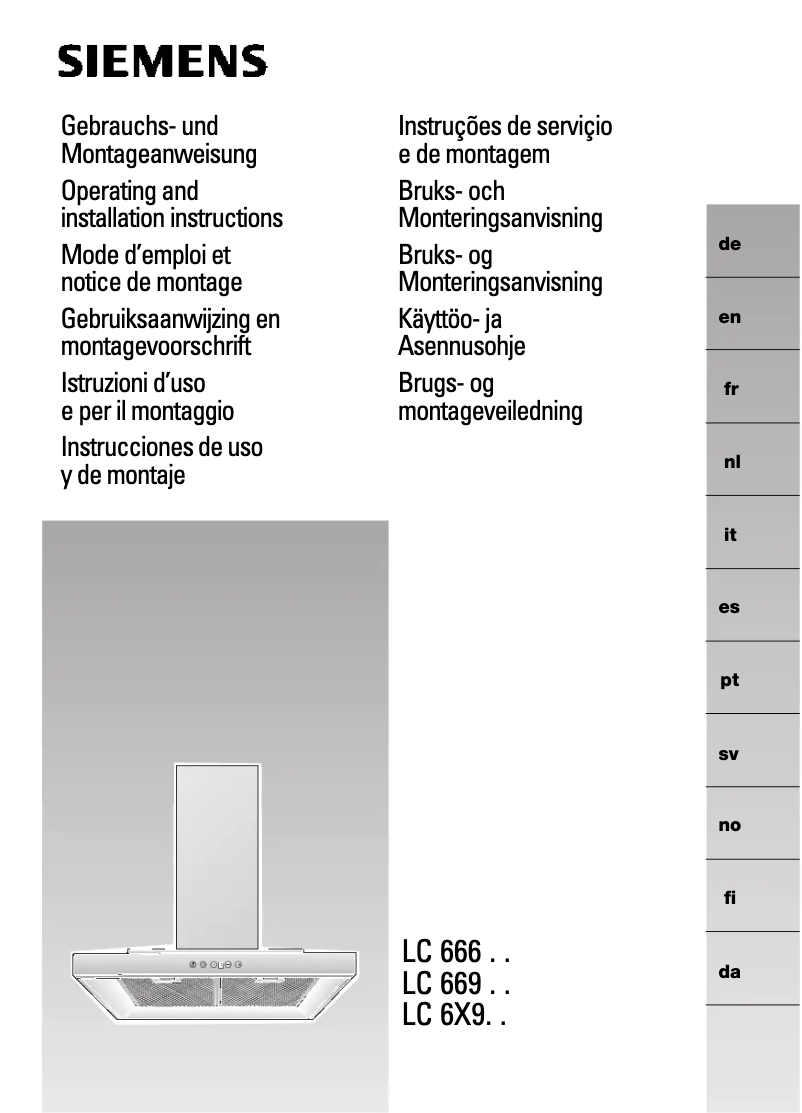 Página 1 del manual Manual de usuario Siemens LC66971