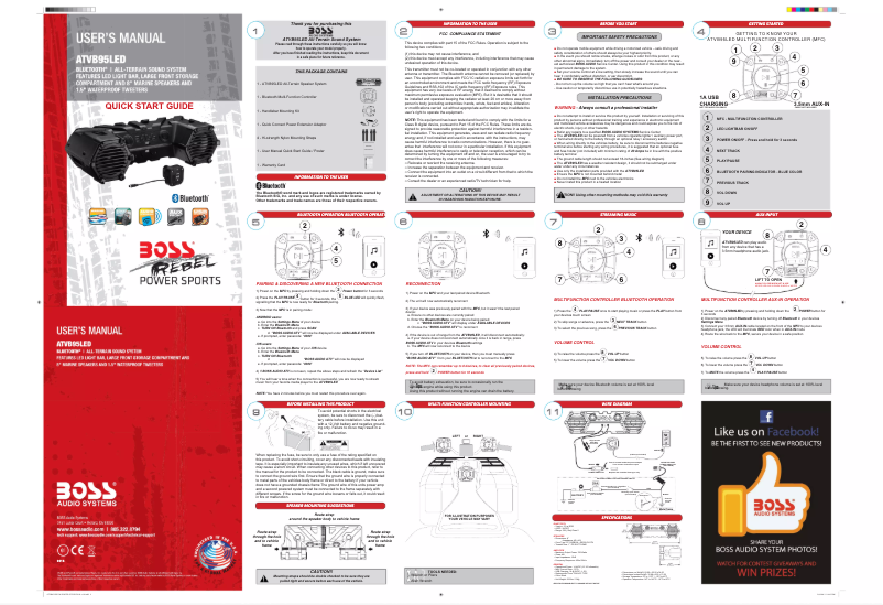 Image de la première page du manuel de l'appareil ATVB95LED