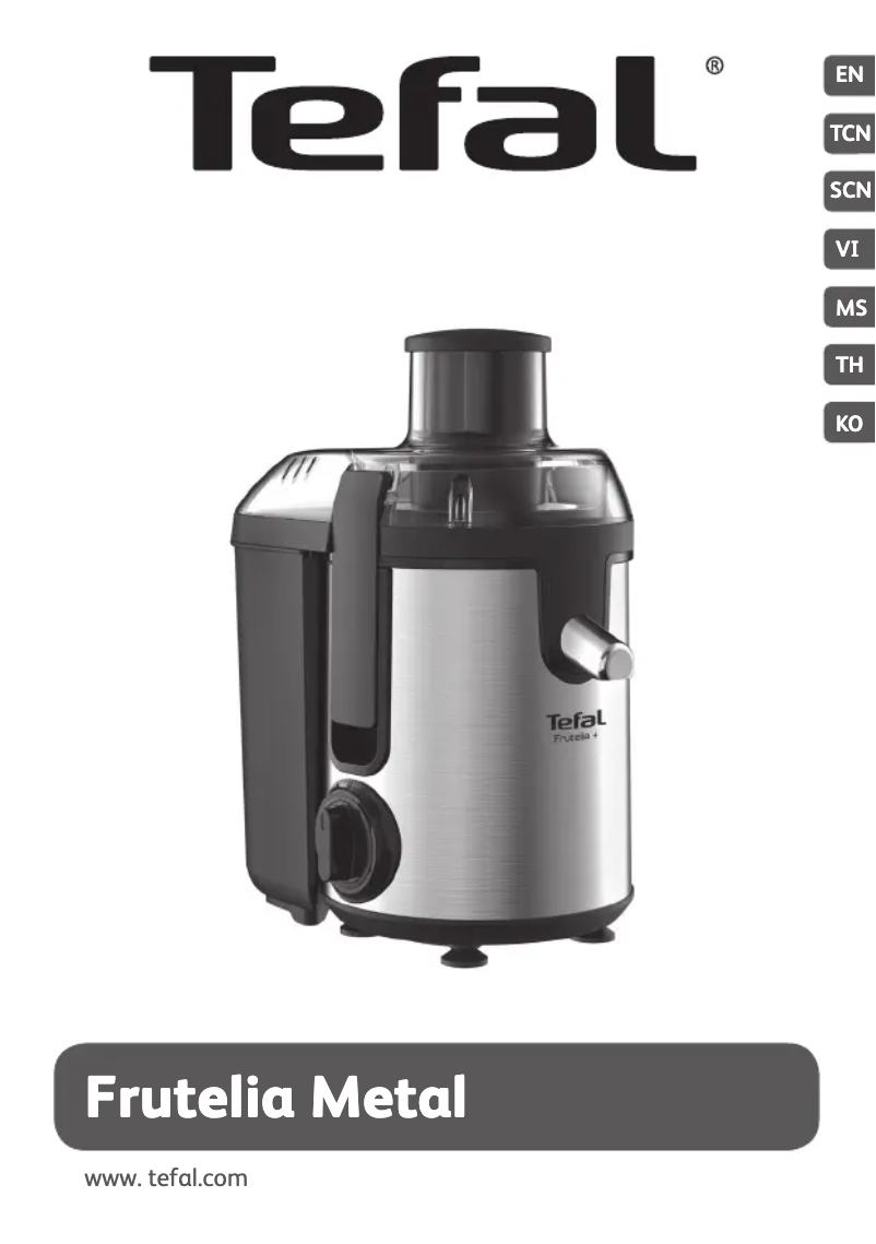 Page n°1 - Manuel utilisateur Tefal Frutelia ZE420