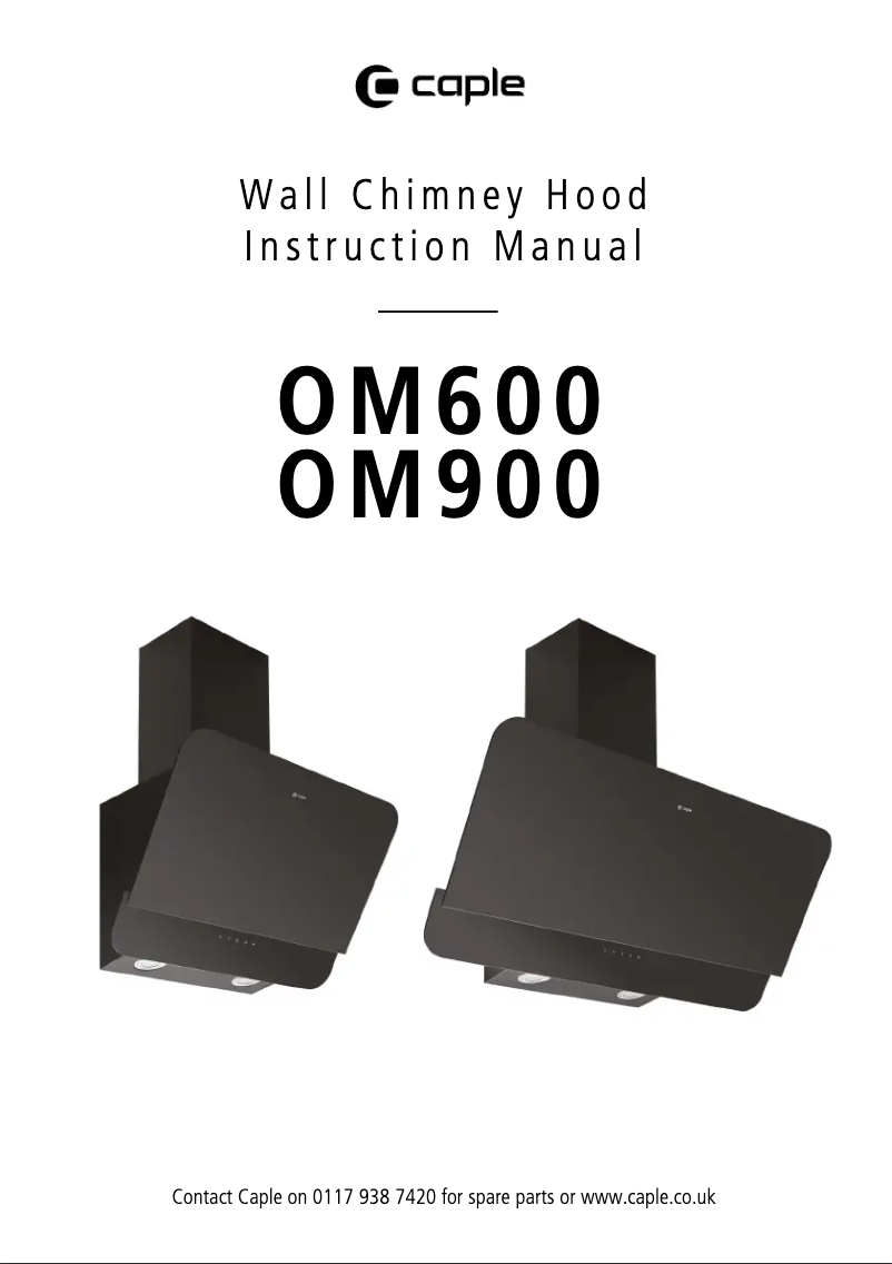 Page n°1 - Manuel utilisateur Caple OM900