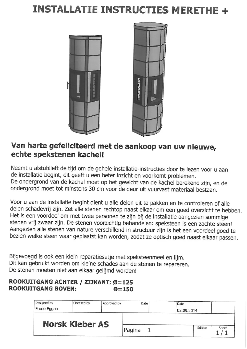 Page n°1 - Manuel utilisateur Norsk Kleber Merethe +