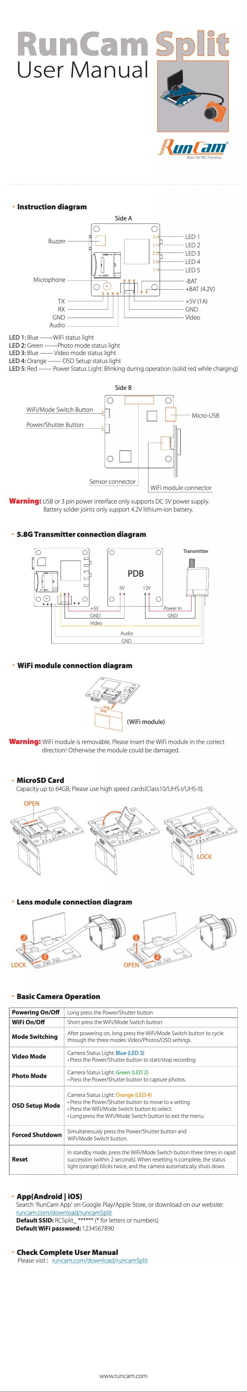 Image de la première page du manuel de l'appareil Split-Or-Wifi