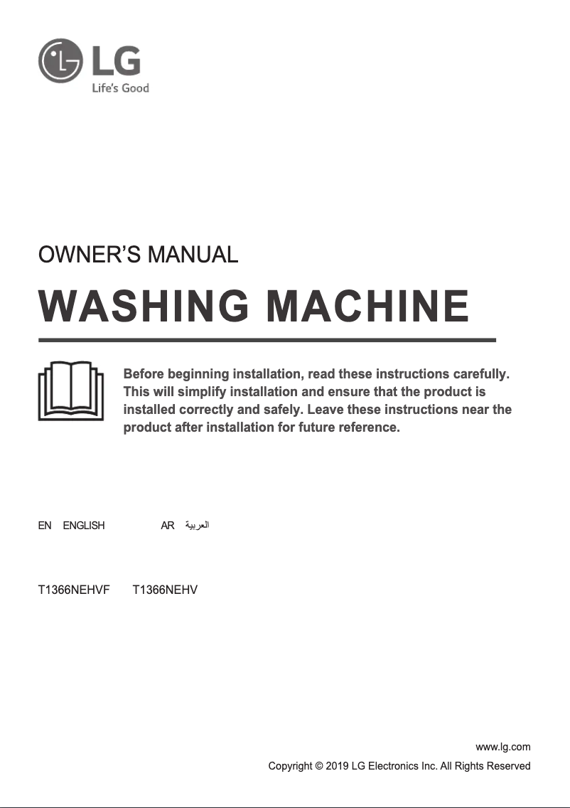 Página 1 del manual Manual de usuario LG T1366NEHVF