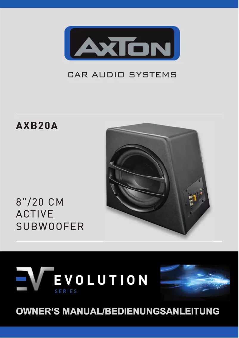 Page 1 de la notice Manuel utilisateur Axton AXB20A