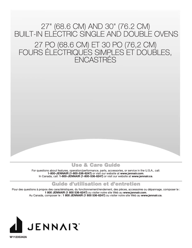 Page n°1 - Manuel utilisateur Jenn-Air JJW2427IM