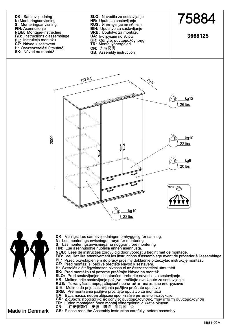 Página 1 del manual Manual de usuario JYSK Ravnholt (138x200x60)